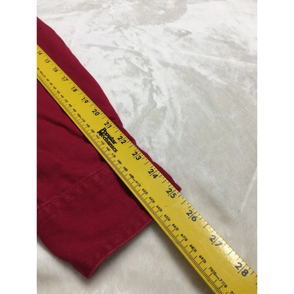 Levi's Red Long Sleeve Button Down Brushpopper Cowboy‎ Shirt Thick Duty Warm